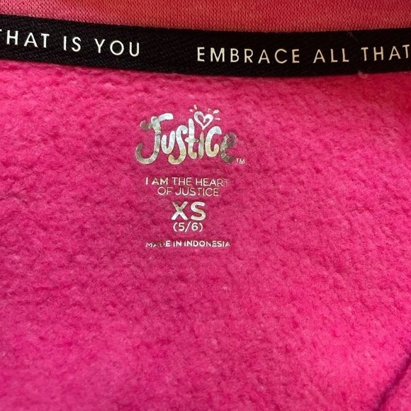 Girls Justice size XS pink zip up jacket - Picture 6 of 6